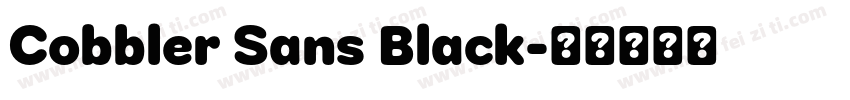 Cobbler Sans Black字体转换
